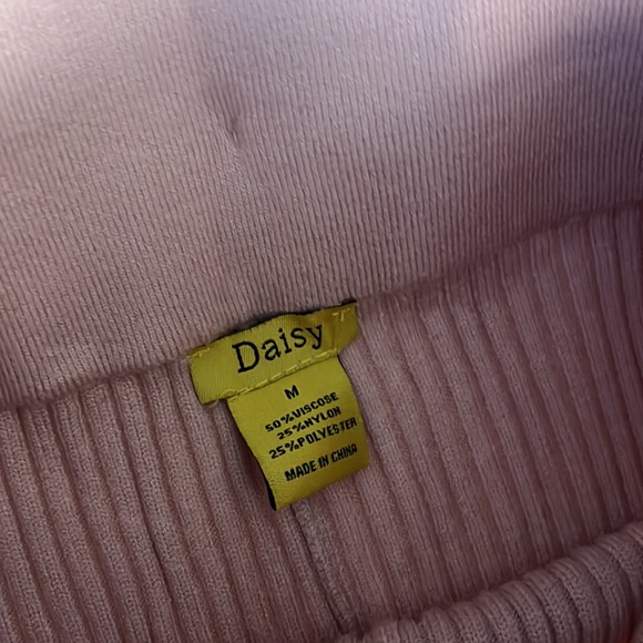 Thick pink rubbed sweater tights leggings worn one for picture 💕make offers - Picture 3 of 3